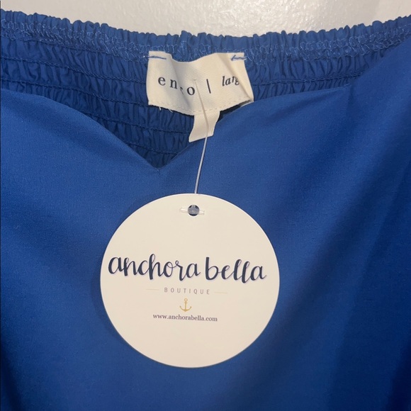 Entro Blue Embroidered Midi Dress - Picture 3 of 4